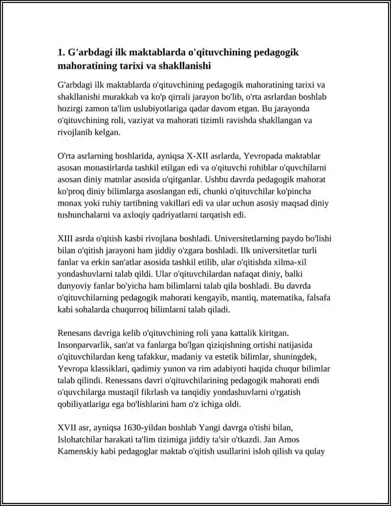 G'ARBDAGI ILK MAKTABLARDA O'QITUVCHINING PEDAGOGIK MAHORATI 4
