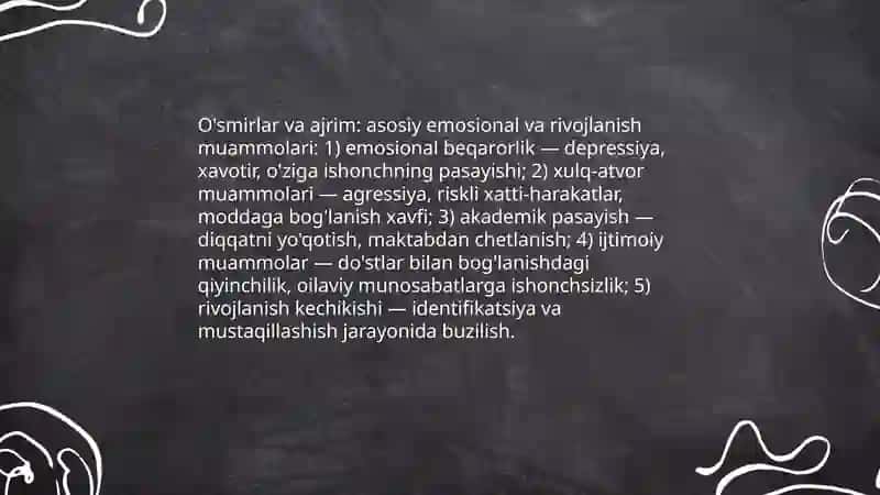 Ajrimning bolalarga ta'siri 4