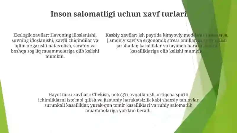 Xatarlarni Boshqarish Va Inson Salomatligi 4