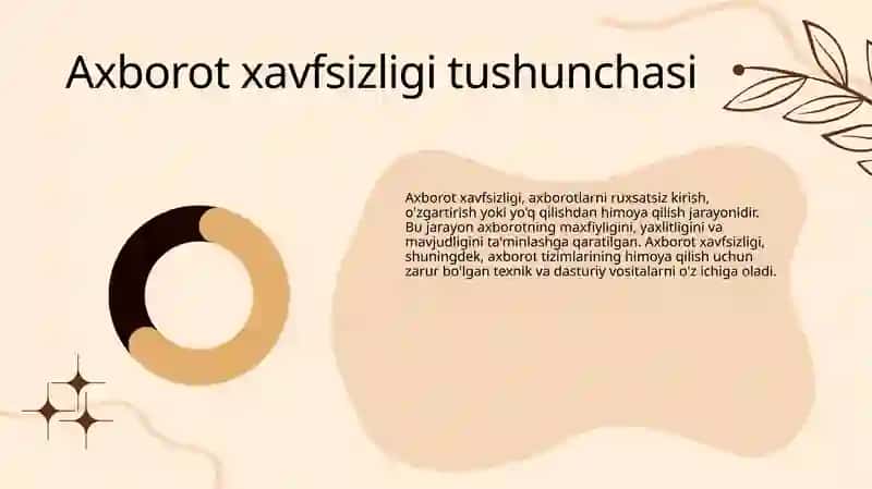 Axborot xavfsizligi va axborotlami himoyalash usullari 4