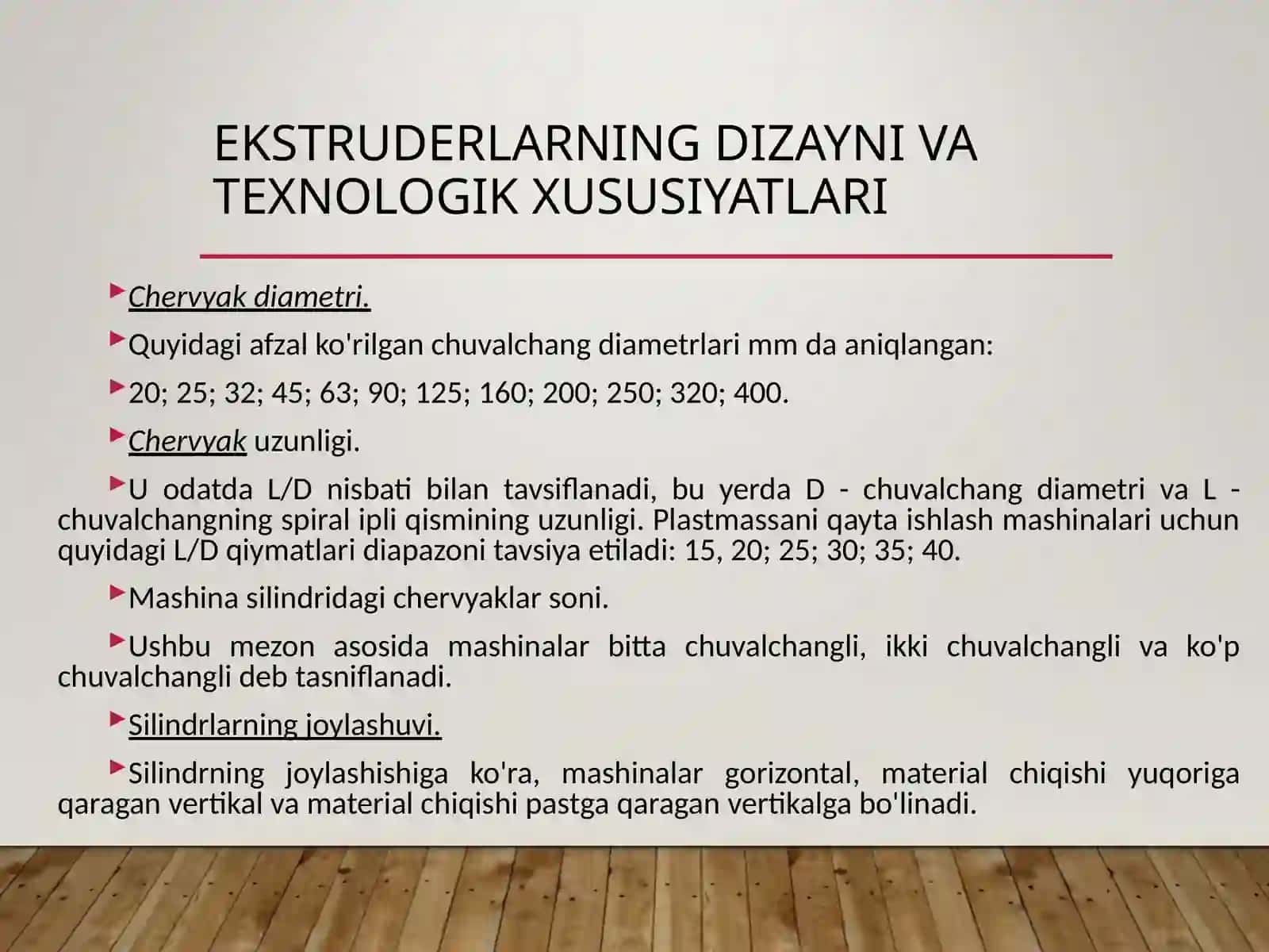 BIR SHNEKLI EKSTRUDER MASHINASINING KONSTRUKSIYASINI LOYIHALASH 4