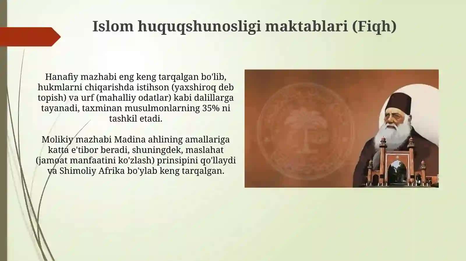 Islomdagiyo'nalishlar,mazhablarvaoqimlar 4
