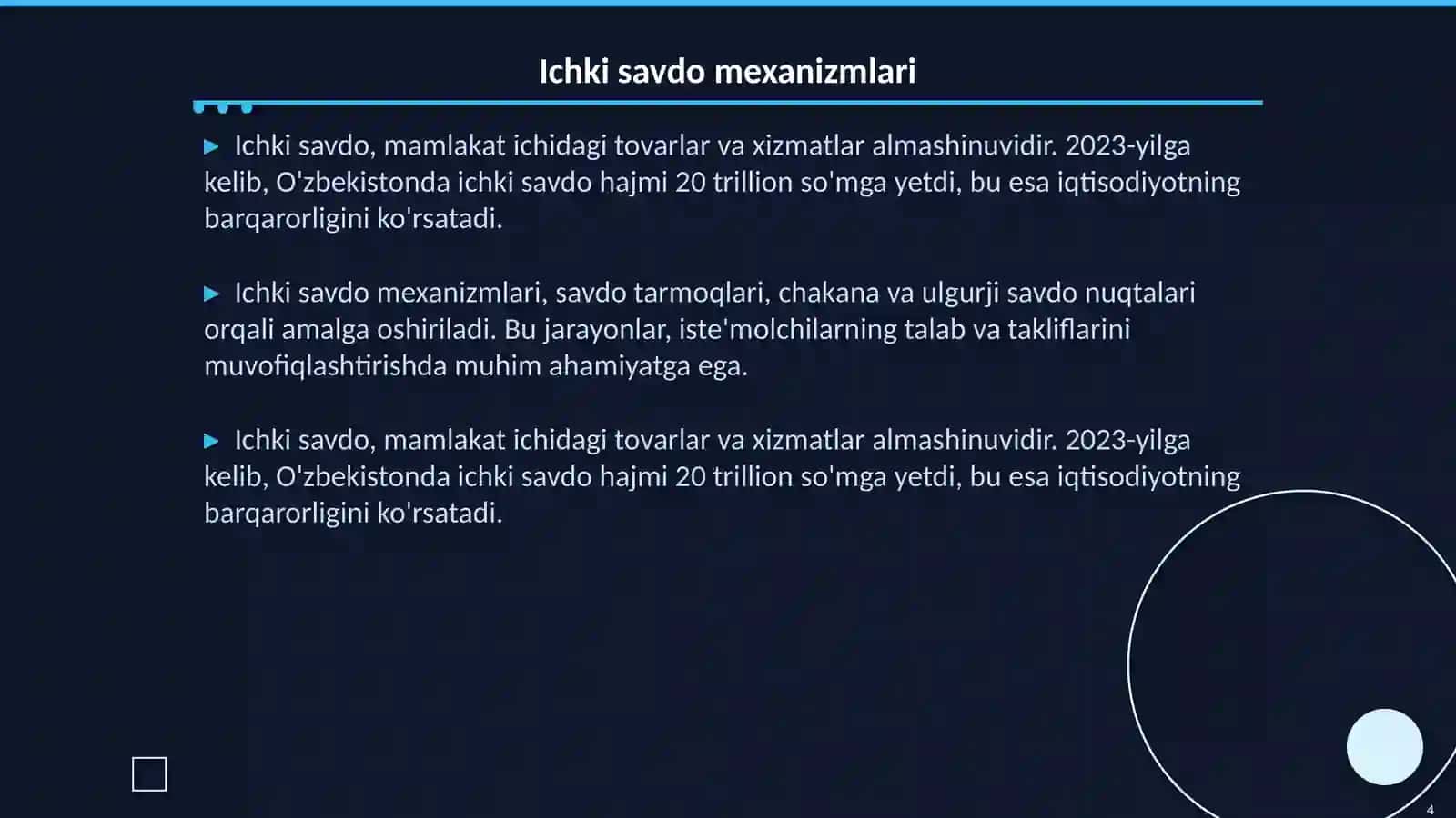 Tashqi va ichki savdo.Soliq tizimi 4