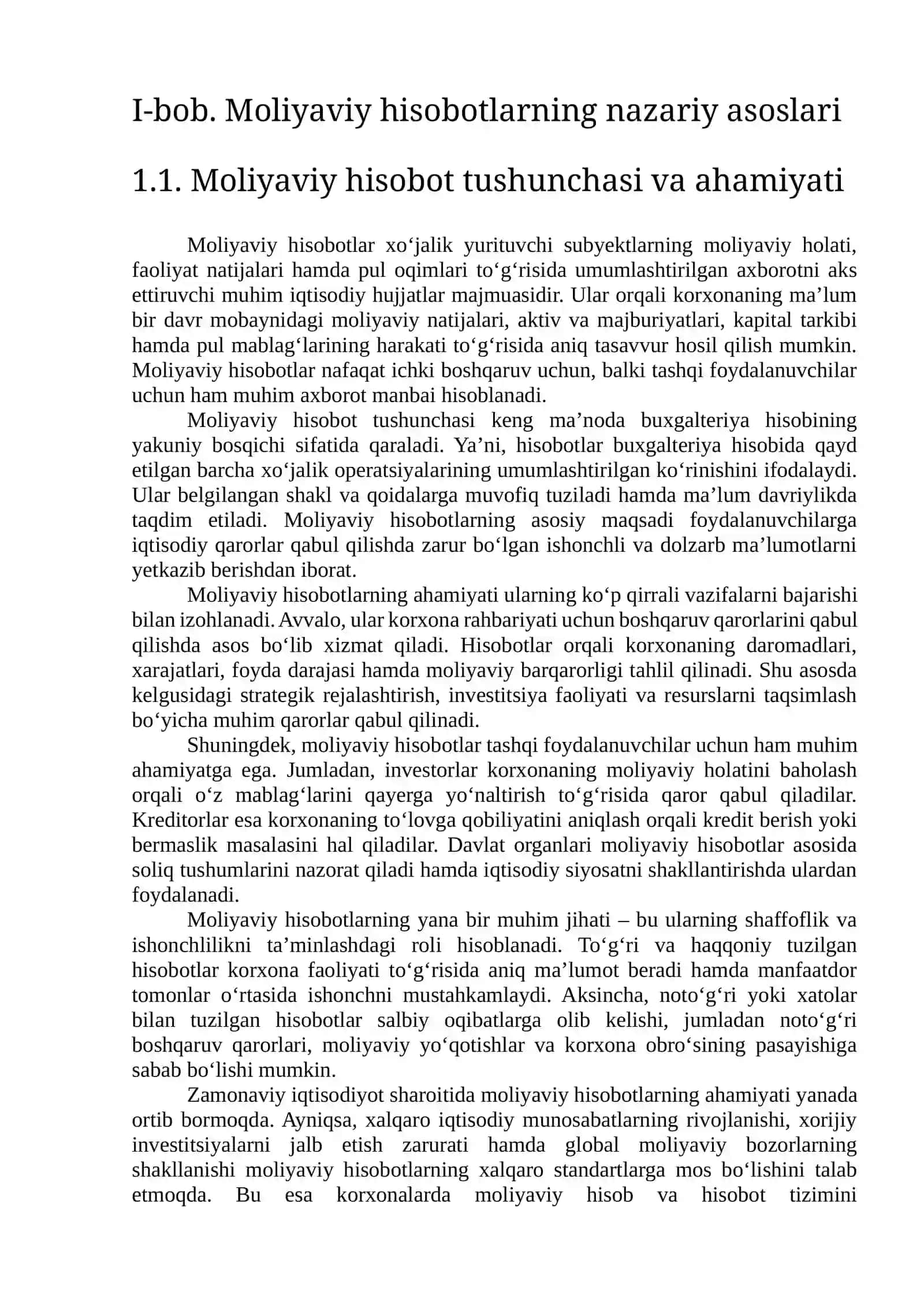 MOLIYAVIY HISOBOTNI TAYYORLASH JARAYONIDA YUZAGA KELADIGAN XATOLAR ULARNING SABABLARI VA OLDINI OLISH MEXANIZMLARINI TAKOMILLASHTIRISH 4
