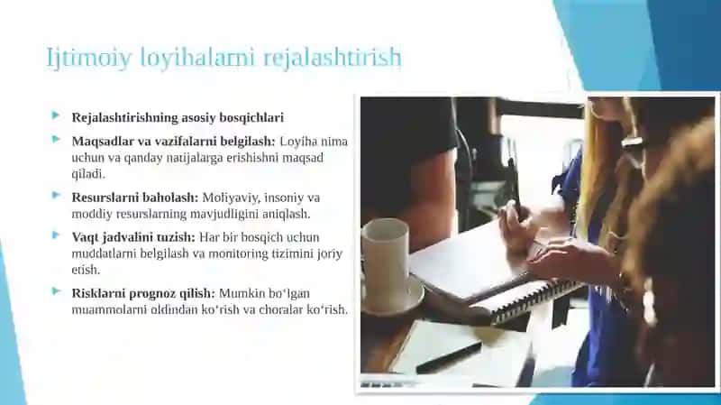 Ijtimoiy loyihalarni  rejalashtirish   rasmiylashtirish  muvofiqlashtirish 4