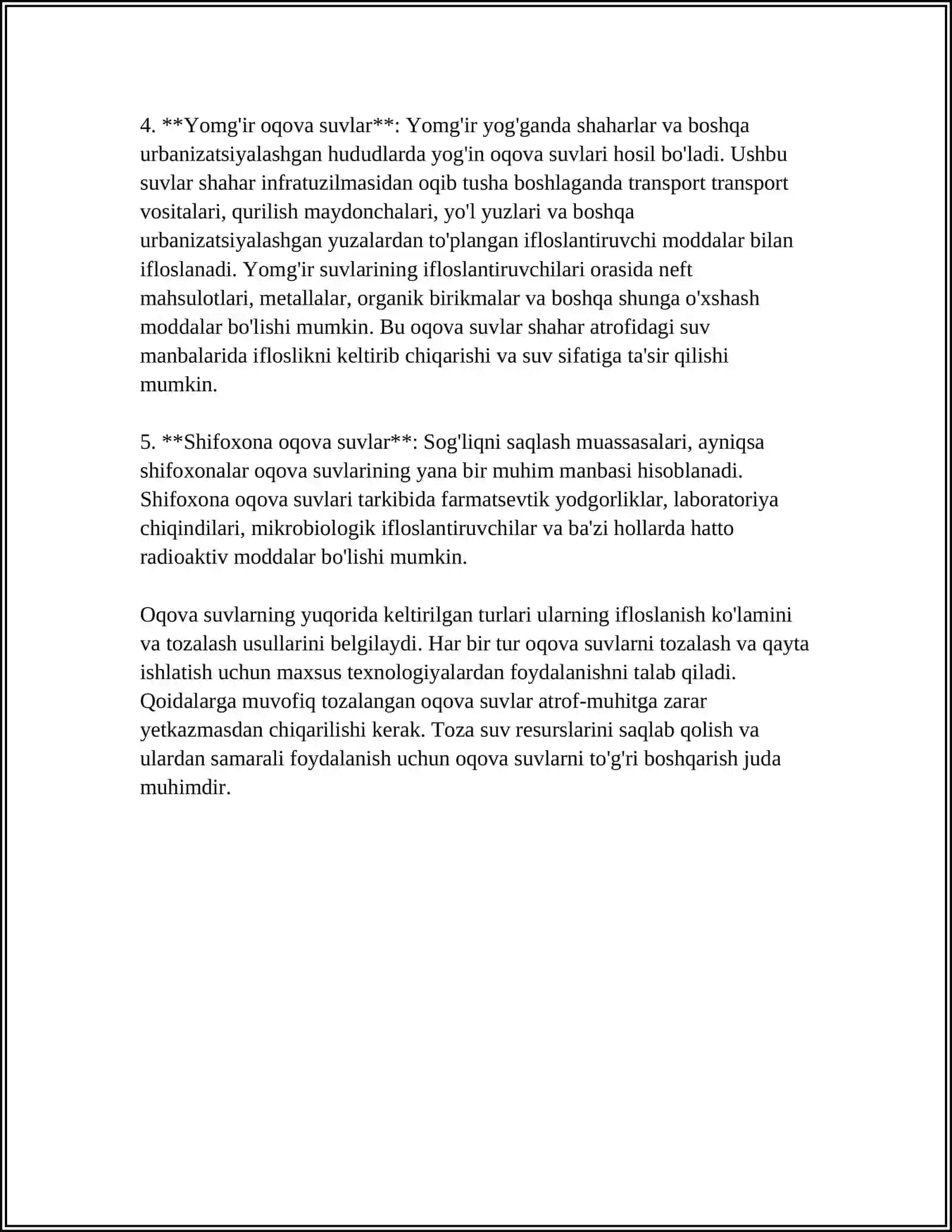 TOʻQIMACHILIK SANOATI TARMOQLARIDAGI OQAVA SUV MUVAMMASI 4