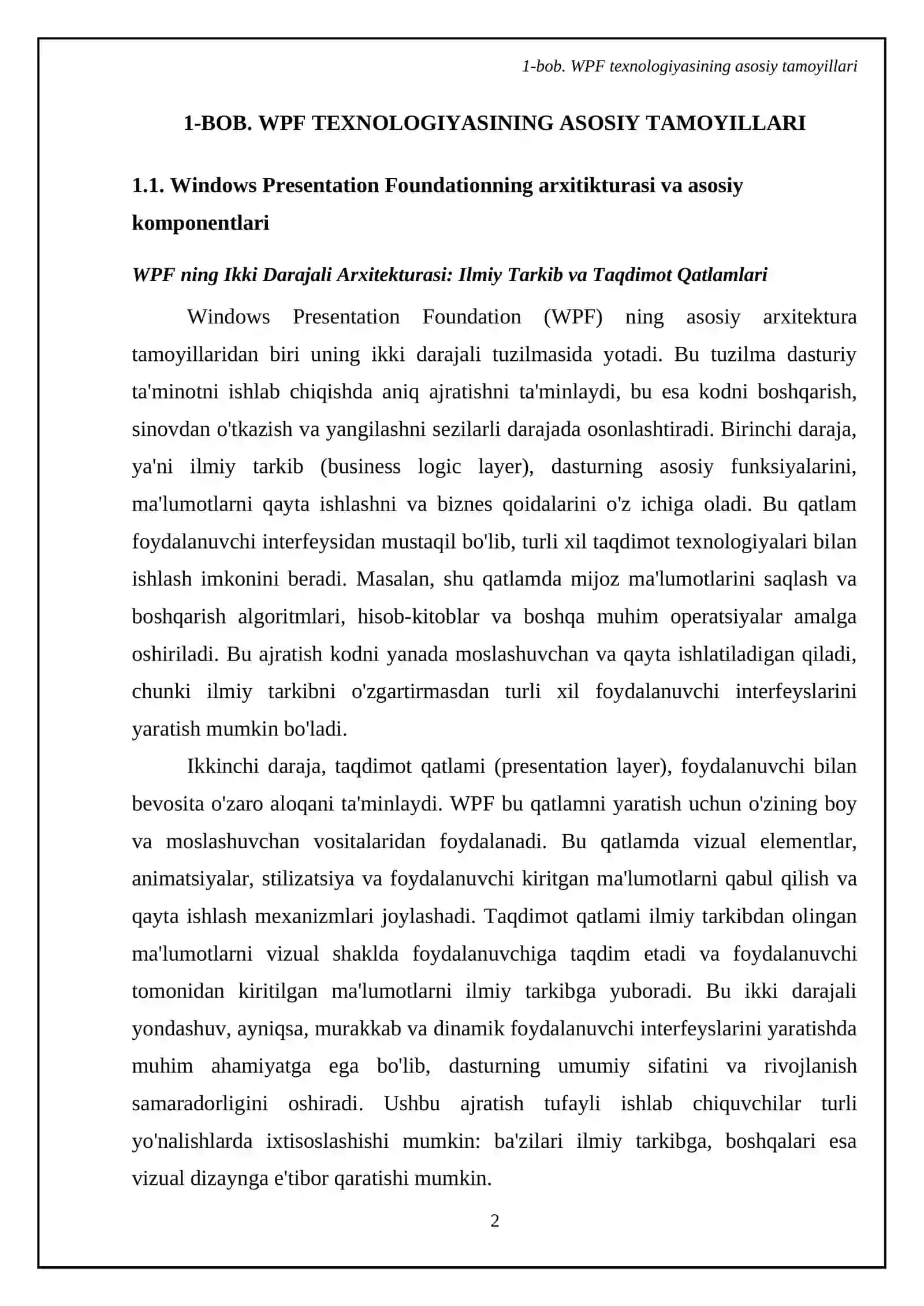 WPF texnologiyasi asosida foydalanuvchi interfeysiga ega amaliy dastur 4