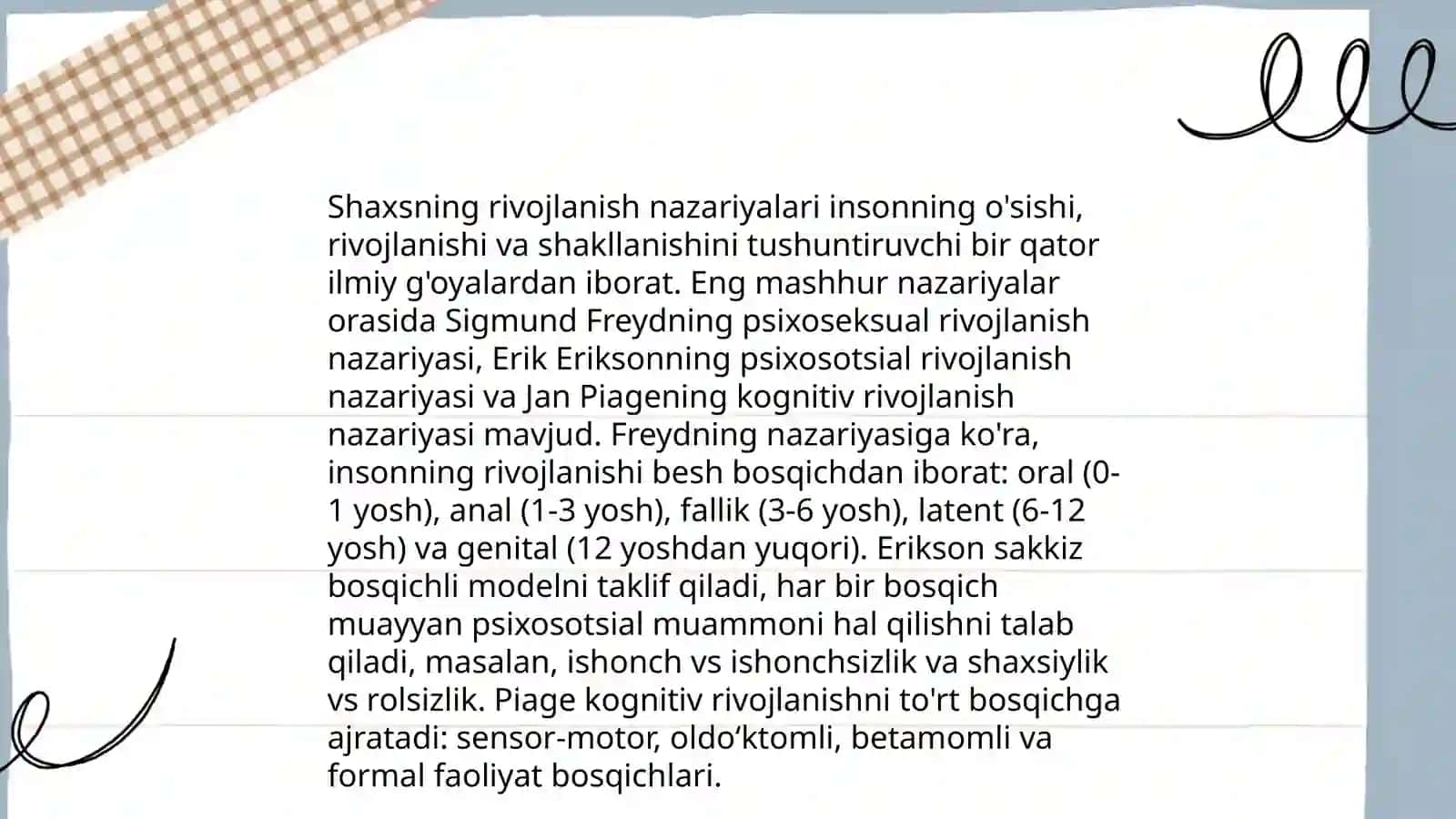 Chet el psixalogiyasida shaxs nazariyalari 4