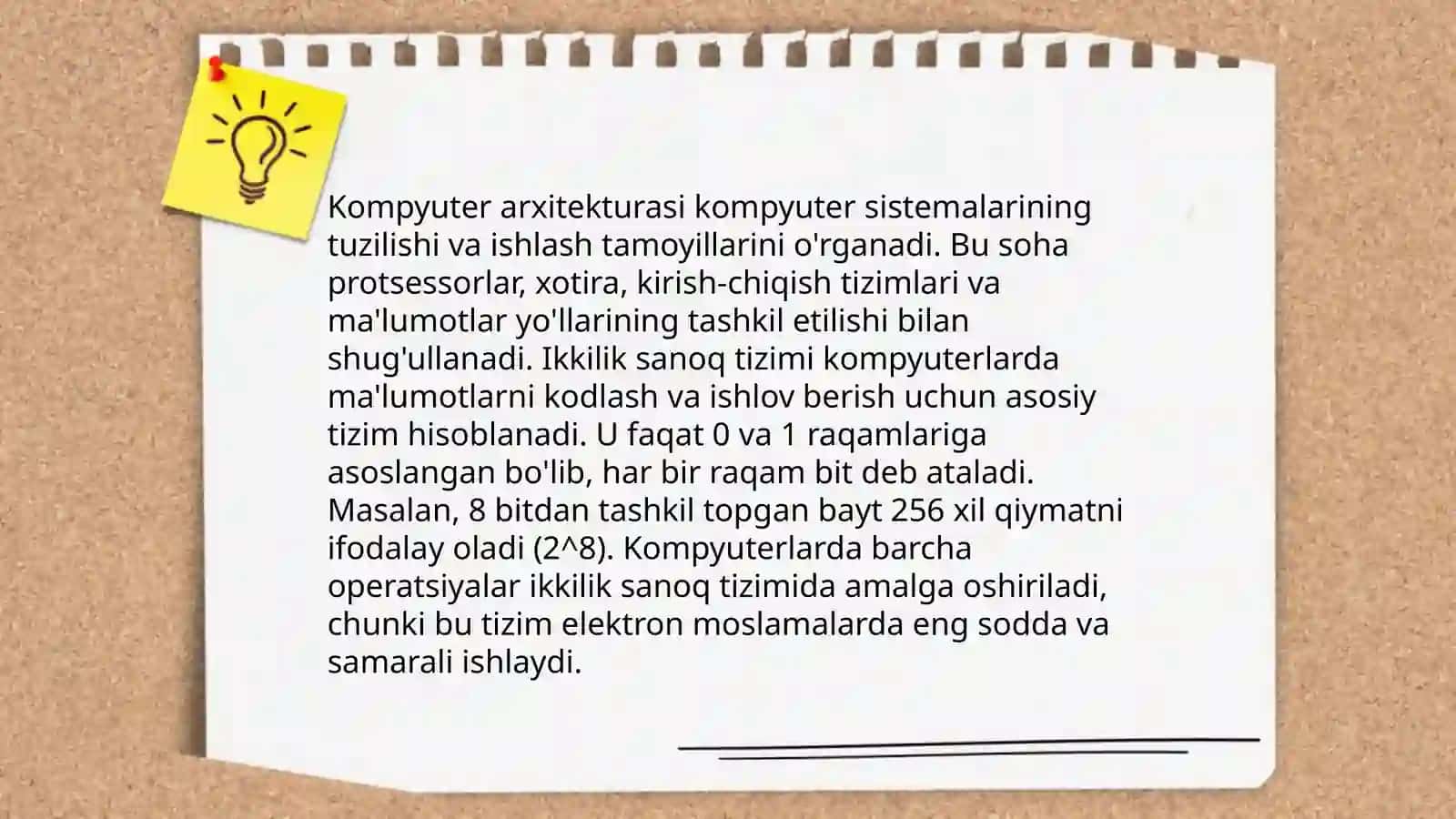 Ikkilik sanoq sistemasining tadbiqi 4