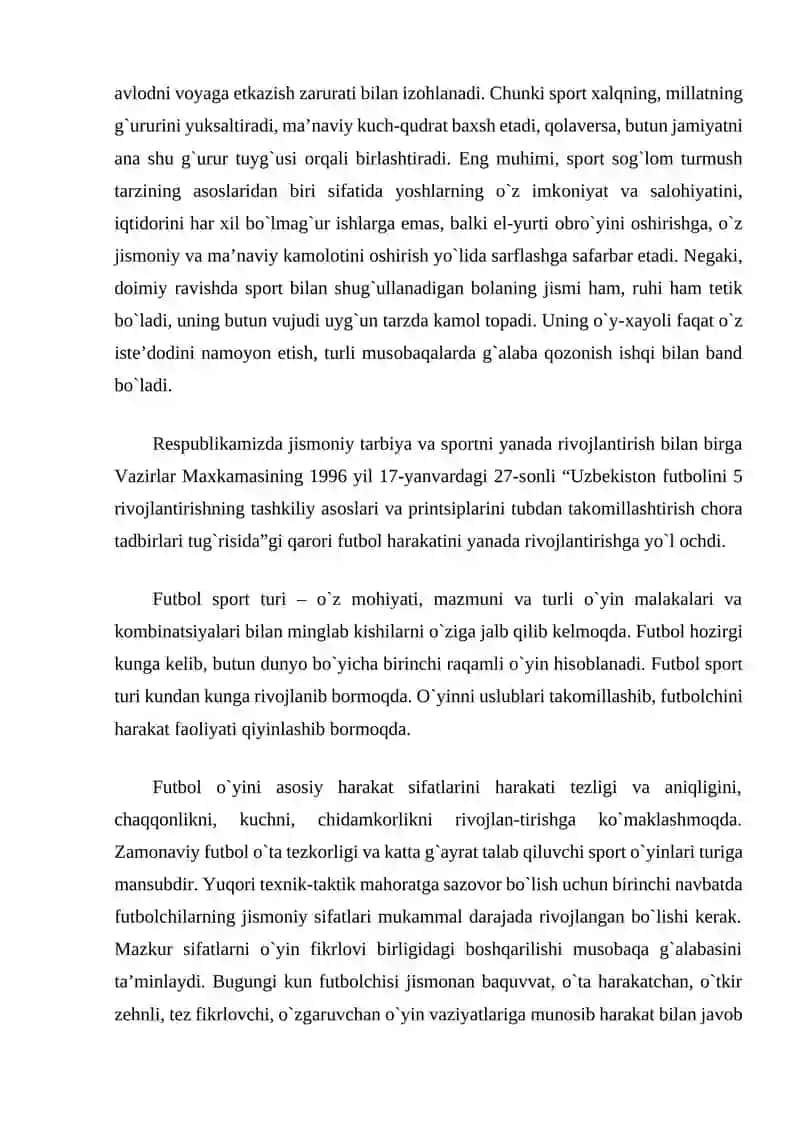Yosh futbolchilarni tayyorlashning o'ziga hos hususiyatlari 4