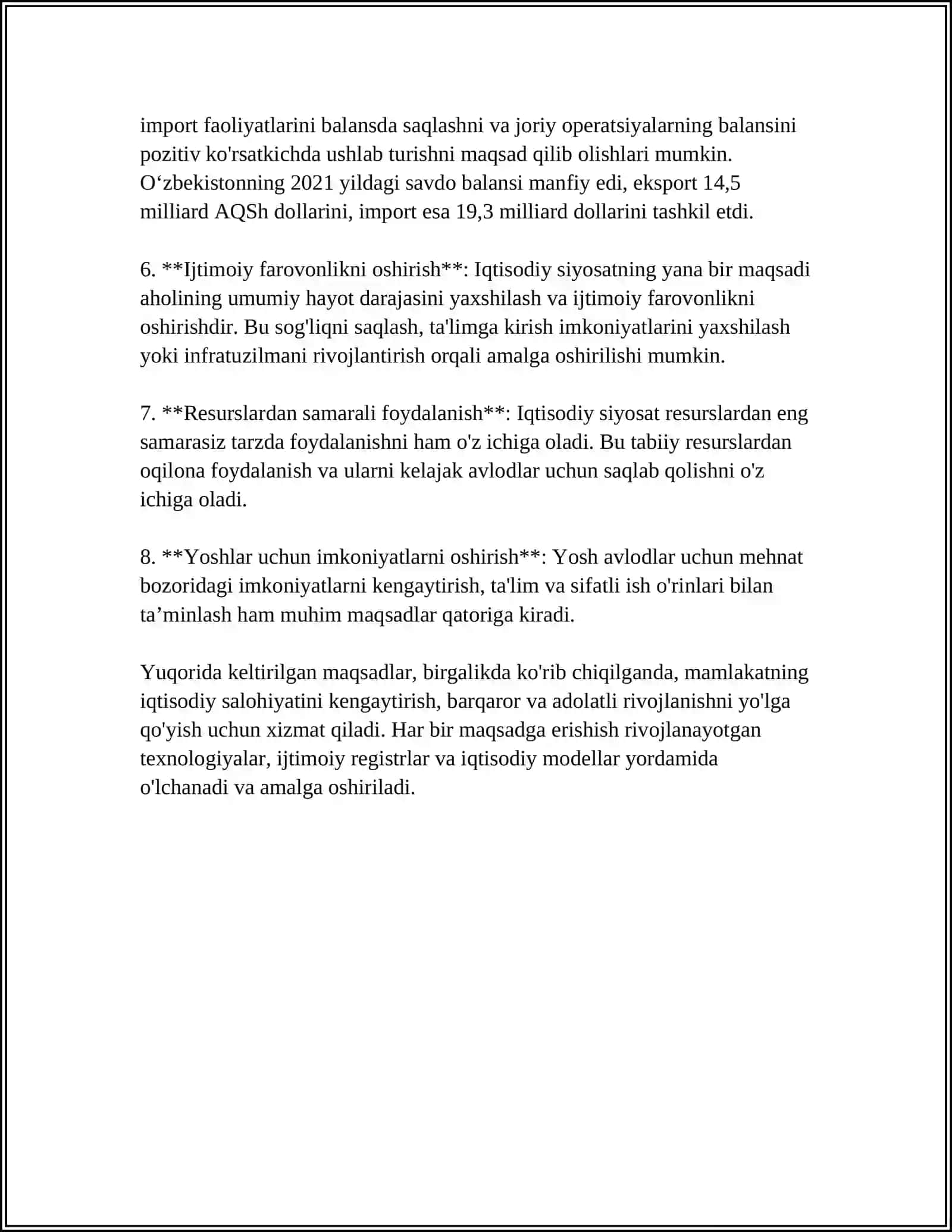 IQTISODIY SIYOSATNING DASTAK VA VAZIFALARI 4