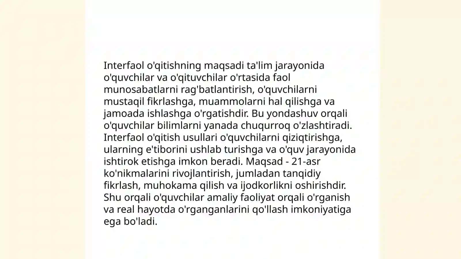 Interfaol metodlar va ularning tasnifi 4