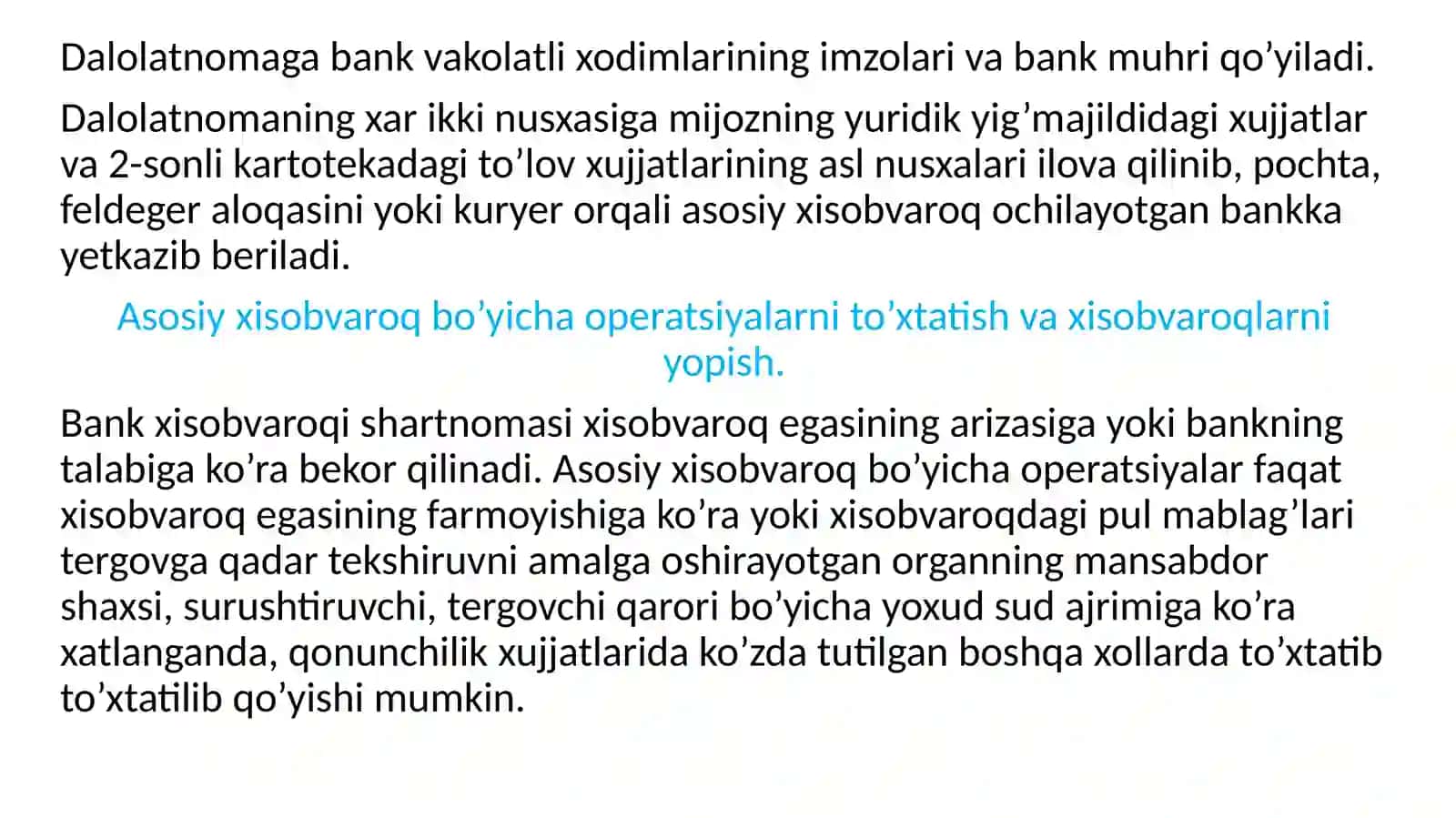 Banklarda bug’alteriya hisobi 4