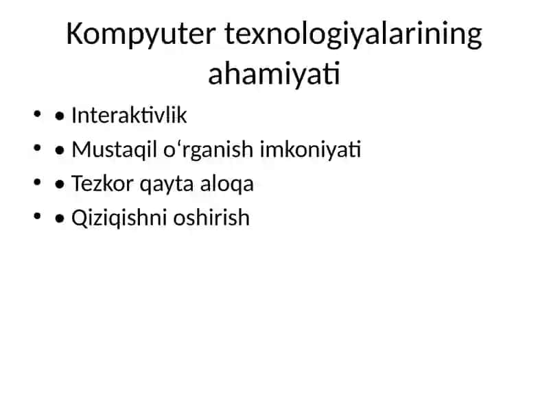 Kompyuter va Multimedia Vositalari 4