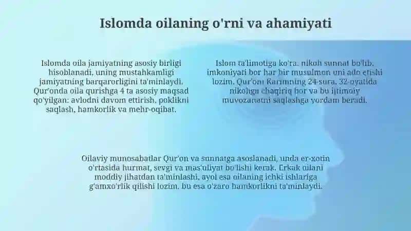 Shayx Muhammad Sodiq Muhammad Yusufning "Baxtiyor oila" asarida islom qadriyatlarining talqini 4