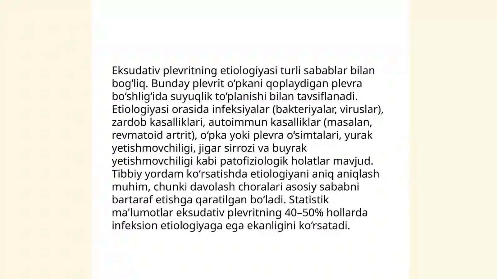 Quruq va eksudativ plevritlar 4