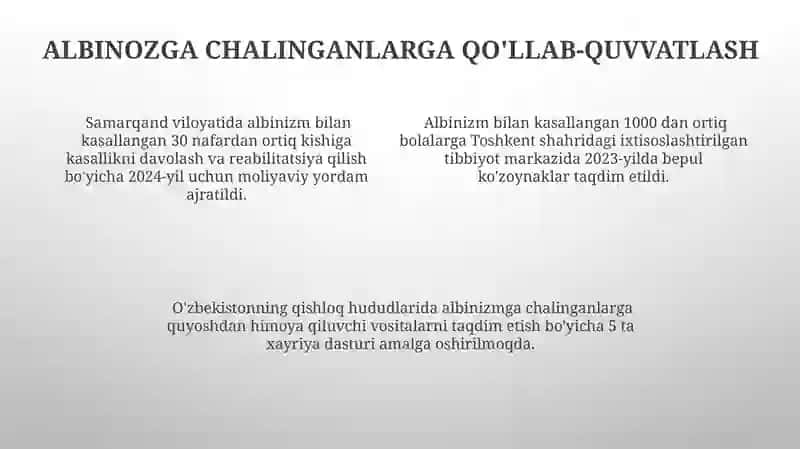 Albinizmning klinik belgilari 4