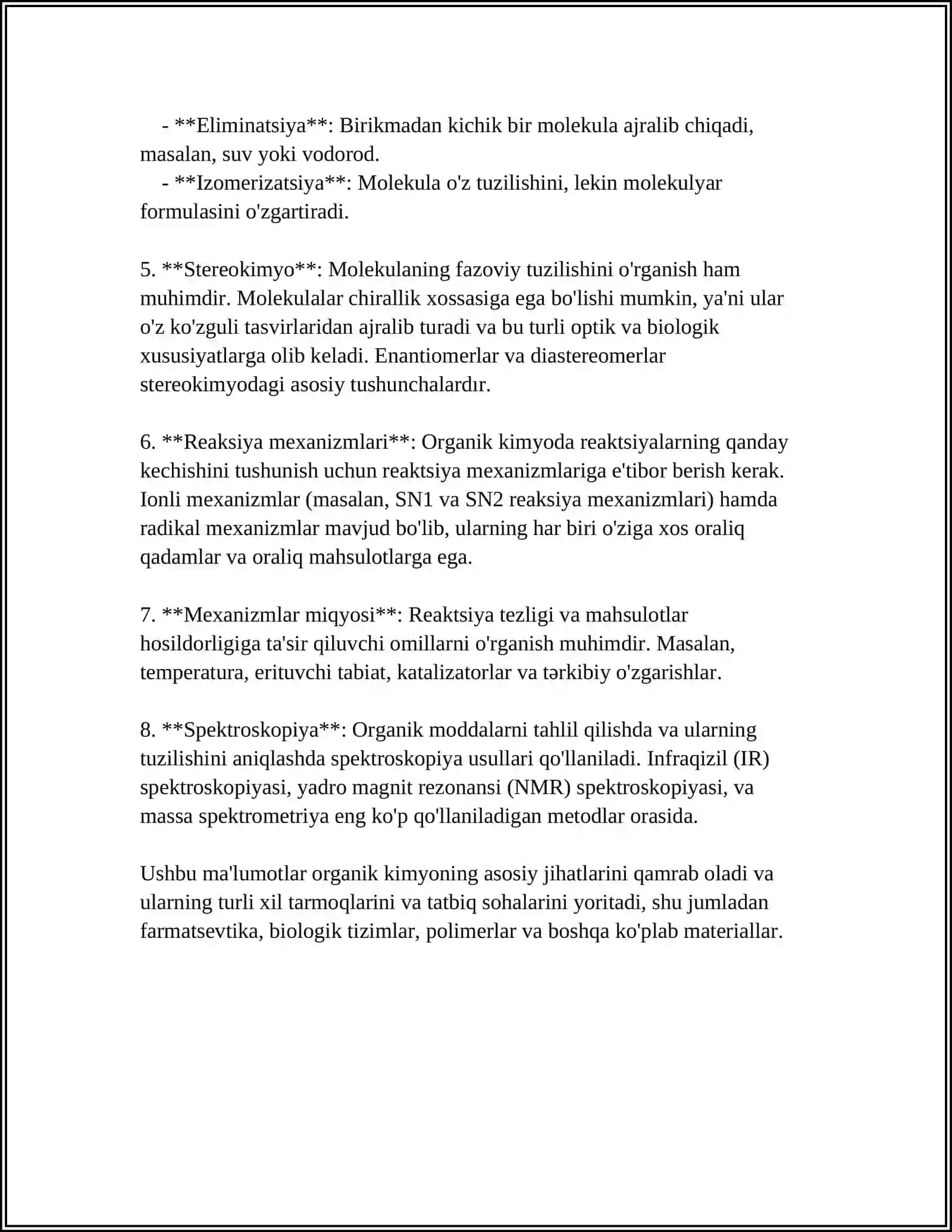 TO'YINGAN ALDIGIDLAR ORGANIK KIMYO FANIDAN 4