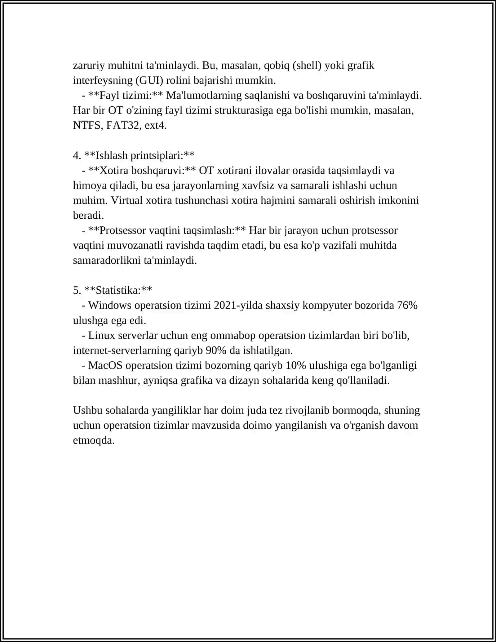 TARMOQ OPERATSION TIZIMLAR BILAN ISHLASH 4