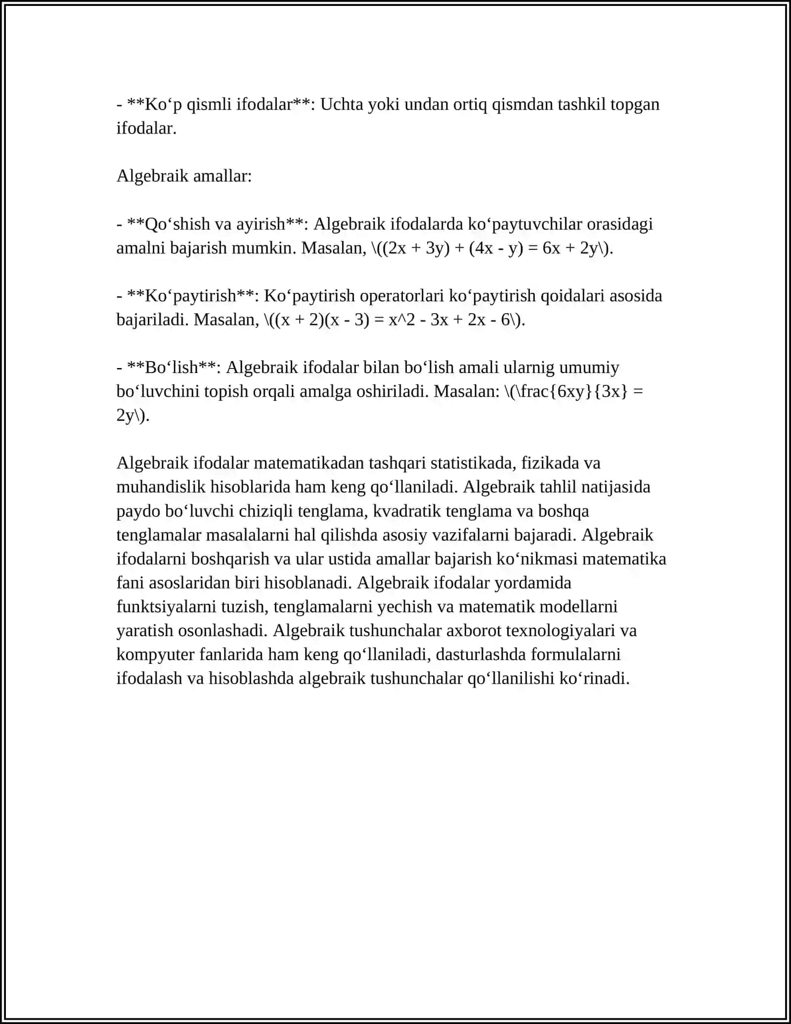 PISA XALQARO BAHOLASH DASTURIDA MATEMATIKAGA OID MAZMUN SOHALARI 4