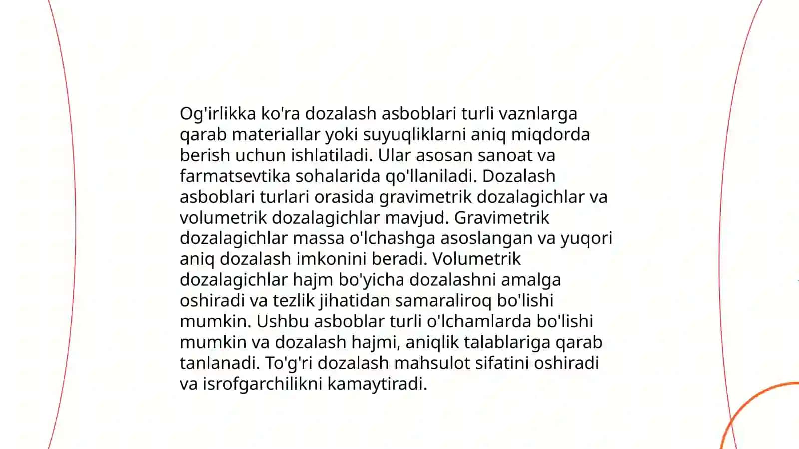 Dorilarni og'irlik bo'yicha dozalarga bo'lish 4