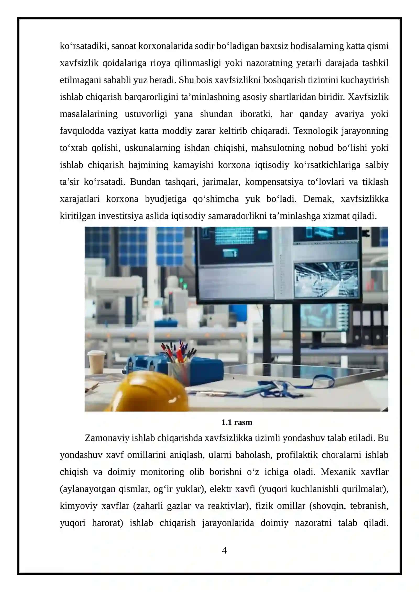 Ishlаb chiqаrish jаbhаlаrini хаvfsizligini bоshqаruvchi аvtоmаtik tizimlаr 4