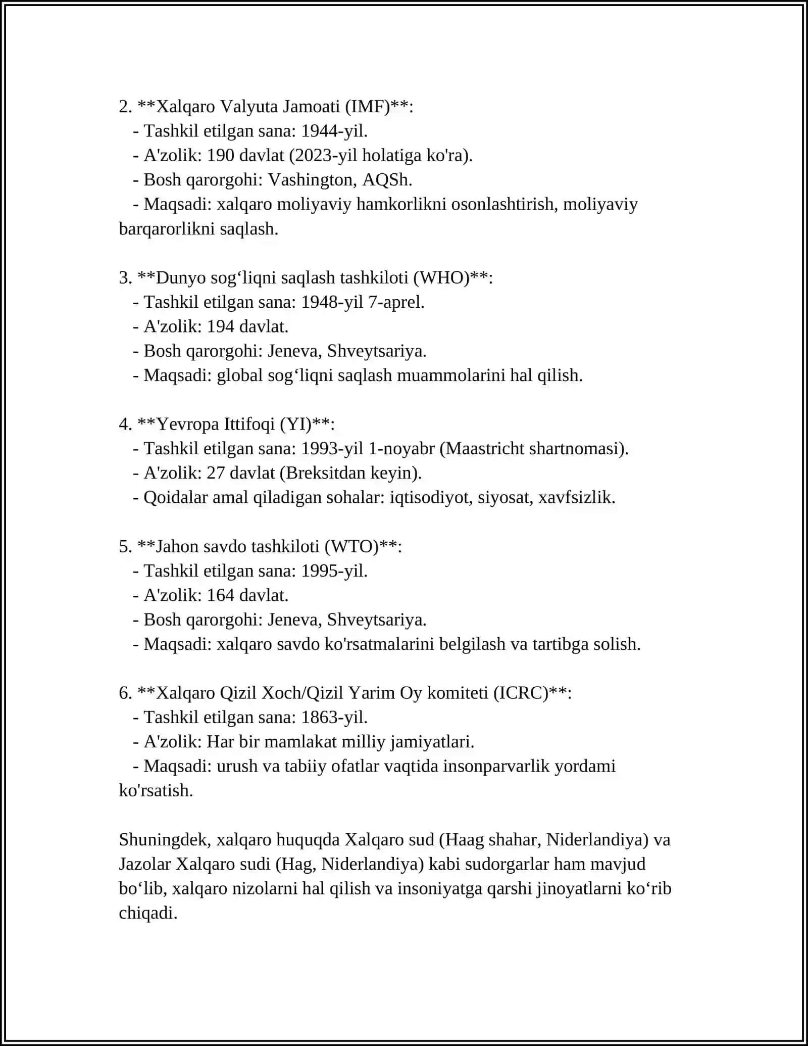 XALQARO BIRLIKLAR TIZIMA VA UNI TUZISHNING ASOSIY PRINSIPLARI 4