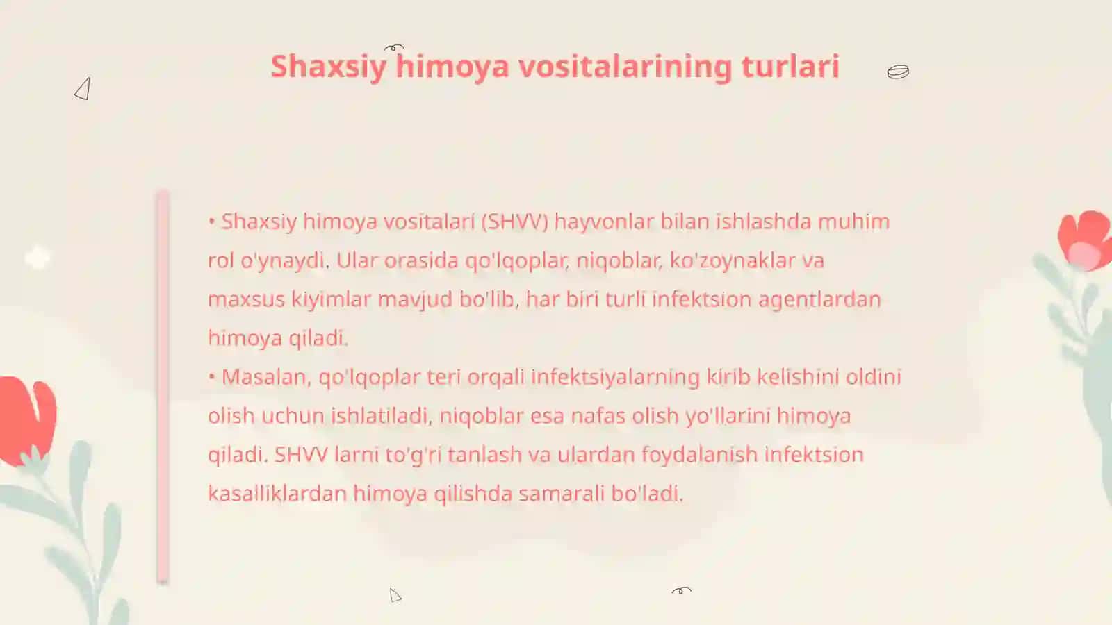 Infeksion kasallikka chalingan hayvonlar bilan ishlash qoidalari 4