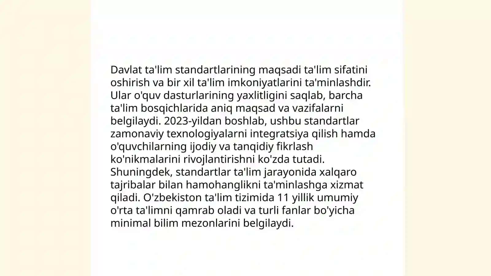 Davlat taʼlim standartlari 4
