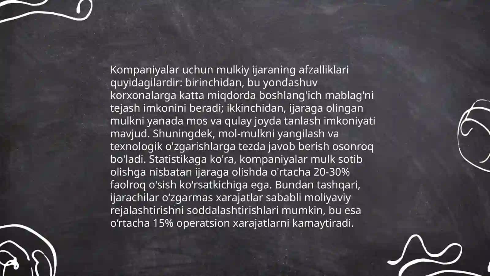 Kompaniyalarda mulkiy ijara yoki qarzga olinga kapital 4