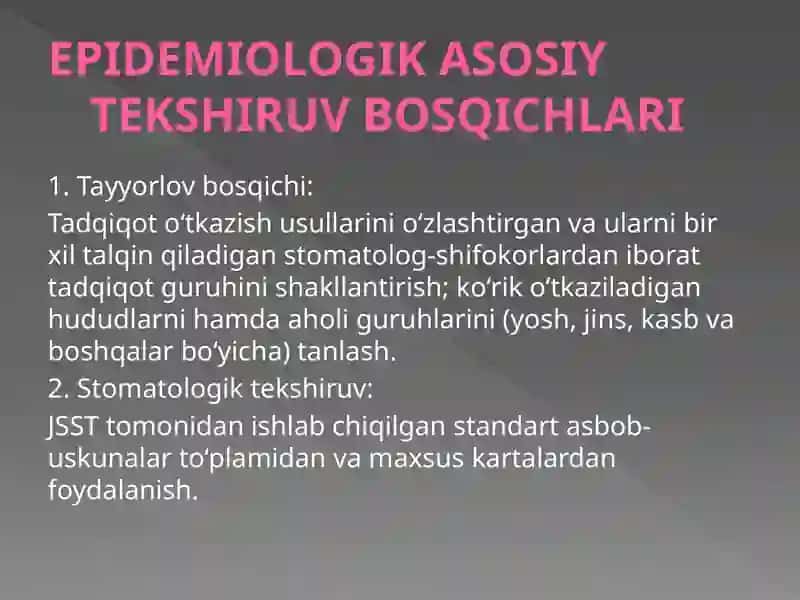 Karies epidemiologiyasi. Karies tarqalishining ijtimoiy va demografik jihatlari. Kariesning paydo bo 4