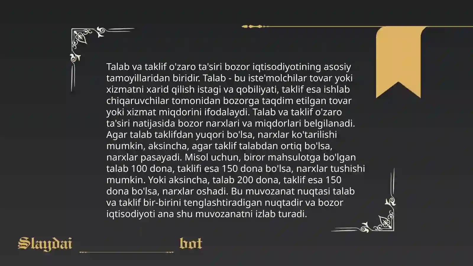 Bozor muvozanatining o‘zgarishi va unga ta’sir qiluvchi omillar 4