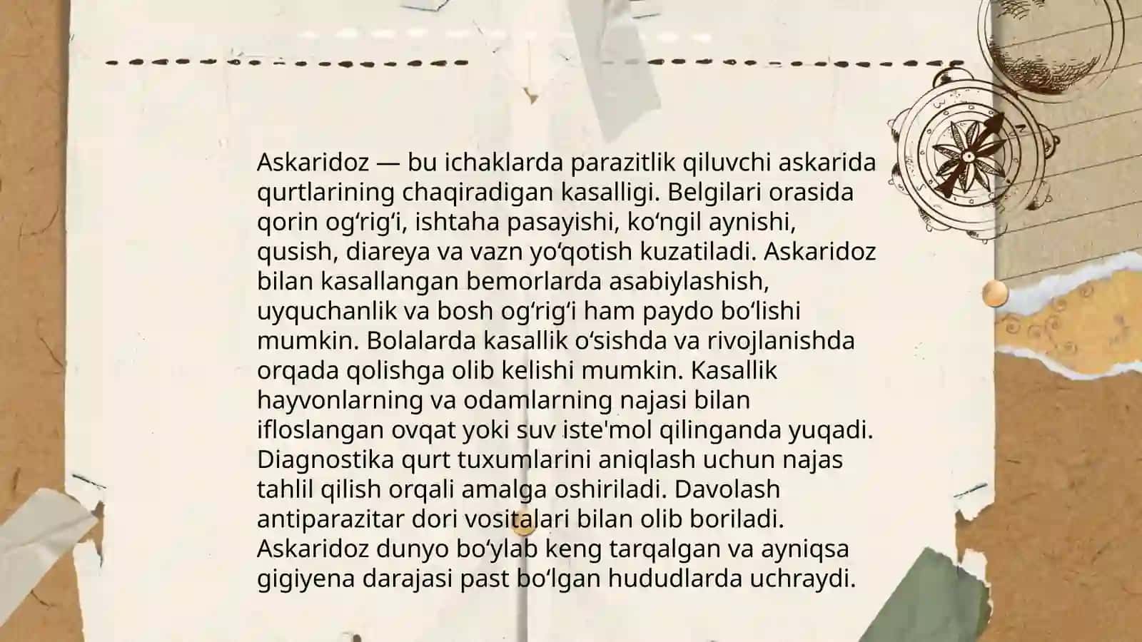 Askaridoz kasalligi va uning profilaktikasi 4
