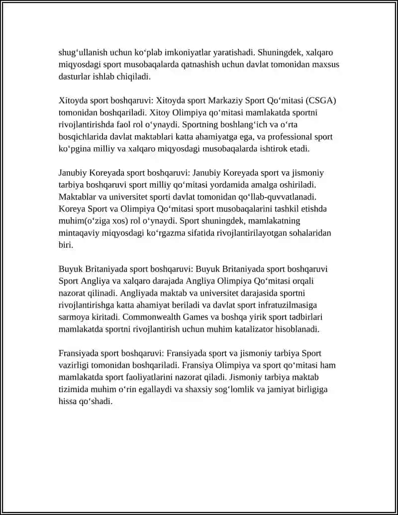 XORJIY MAMLAKATLARDA JISMONIY TARBIYA VA SPORTNI BOSHQARISH 4