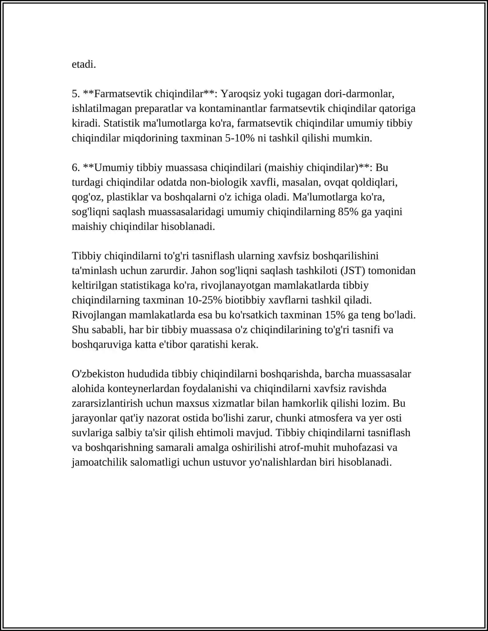 Tibbiy chiqindilarni yig’ish turlari 4