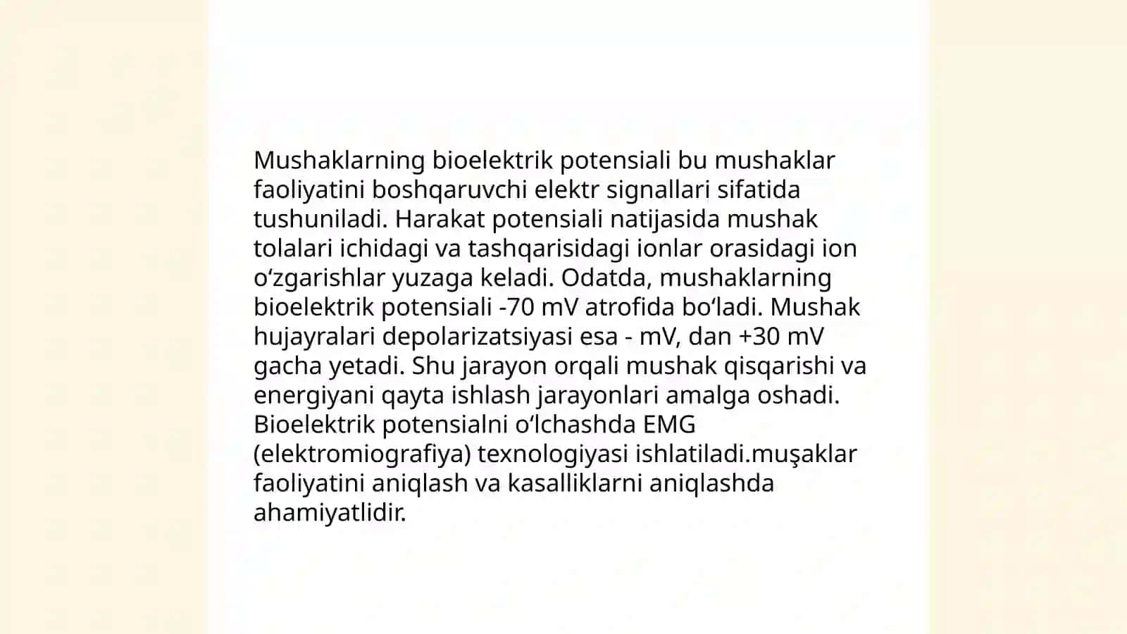 EMG va mushaklarning bioelektrik faolligi 4