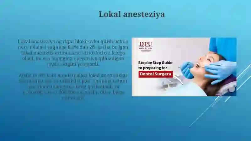Stomatologik operatsiyalar va tish olib tashlash 4