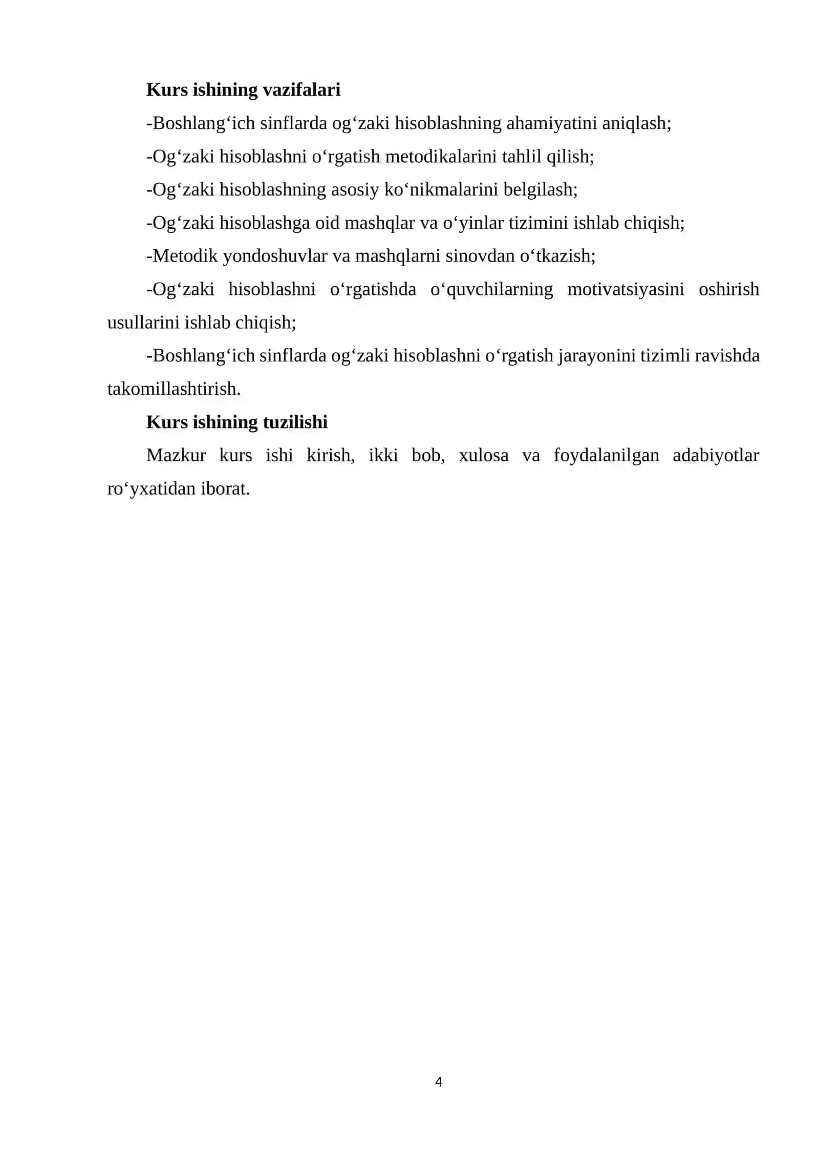 Boshlang’ich sinflarda matematikadan og’zaki hisoblashga o’rgatish metodikasi (3-4-sinflar misolida) 4