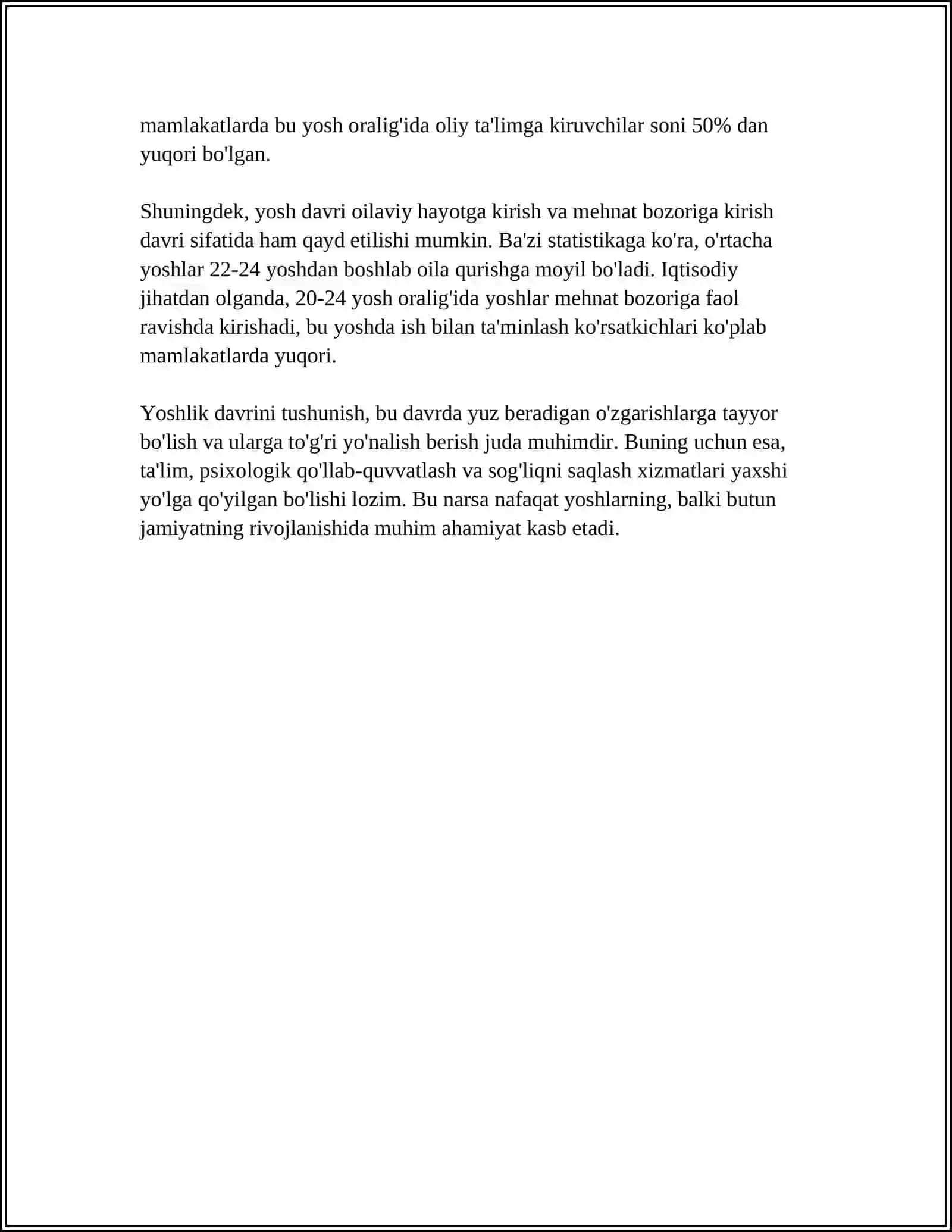 YOSHLIK DAVRLARINING MORFOLOGIK VA FIZIOLOGIK XUSUSIYATLARI 4