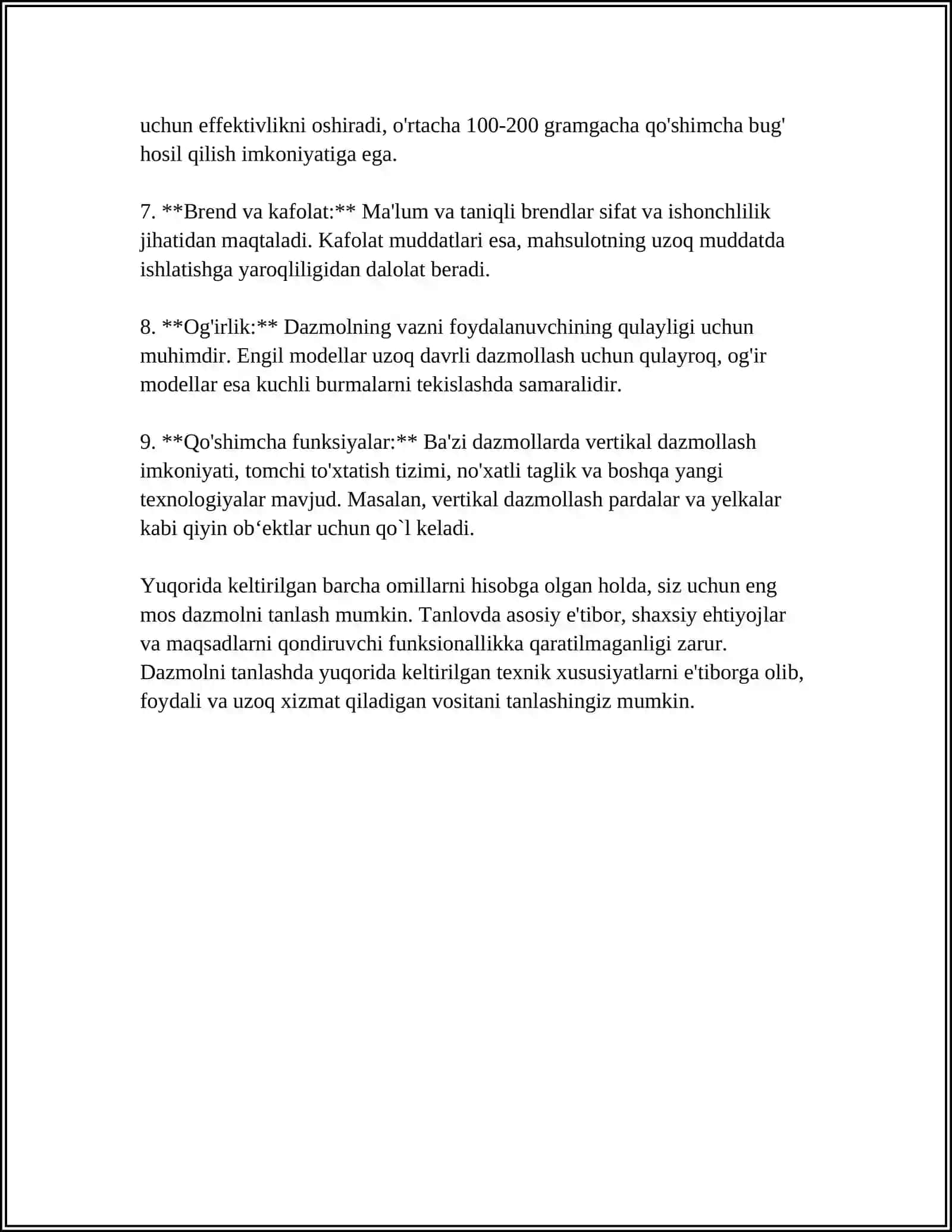 DAZMOL HARORATINI NAZORAT QILISH 4