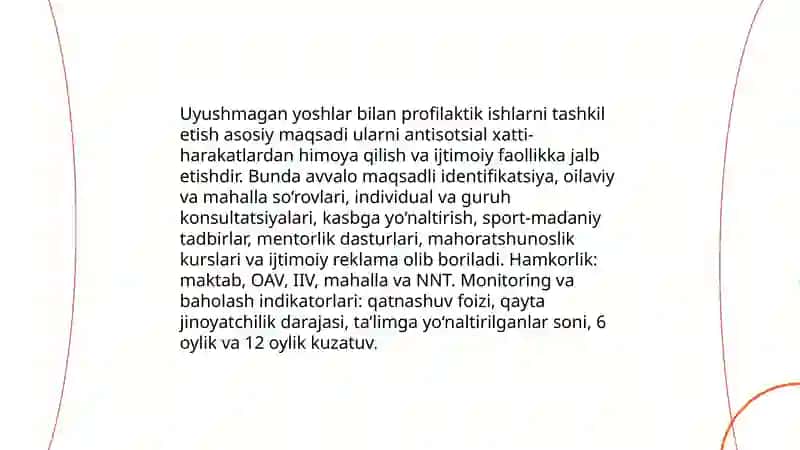 Uyushmagan yoshlar bilan olib boriladigan ijtimoiy pedagogik ish 4