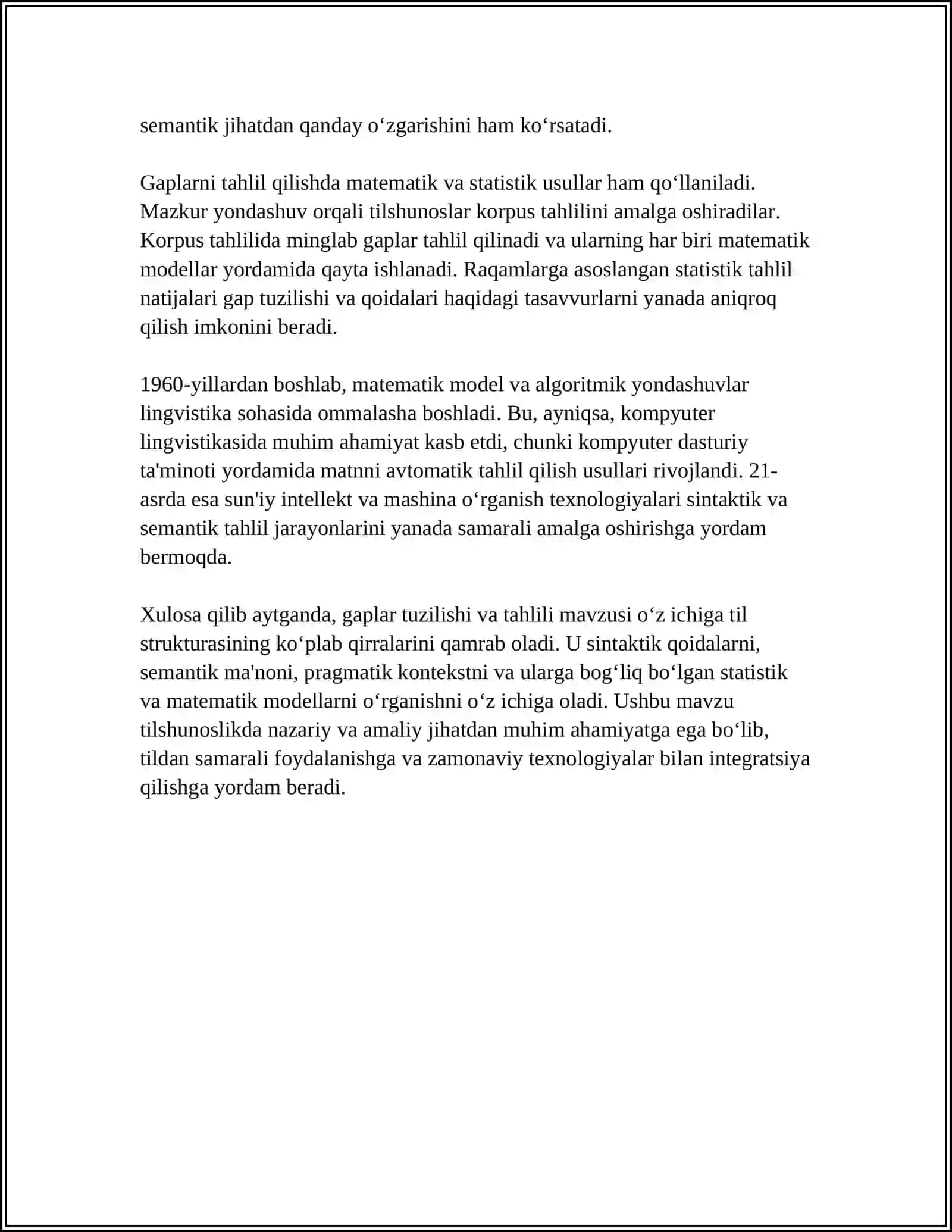AVZU: GAP USTIDA ISHLASHGA OID MUSTAQIL ISHLAR 4