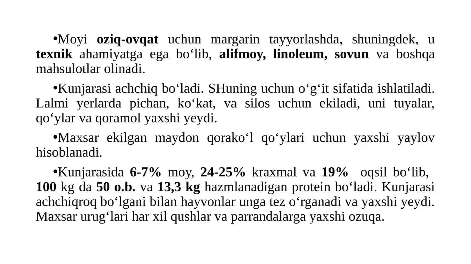 3-mavzu. Maxsarning ahamiyati, biologiyasi va yetishtirish texnologiyasi 4
