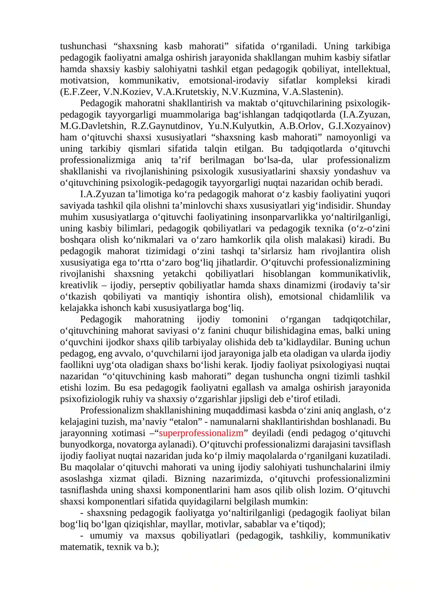 PROFESSIONALIZM AKMEOLOGIYANING MUHIM TUSHUNCHASI SIFATIDA 4