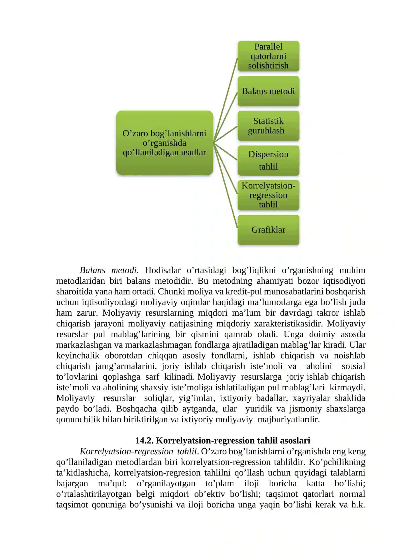 O’ZARO BOG’LANISHLARNI STATISTIK O’RGANISH 4