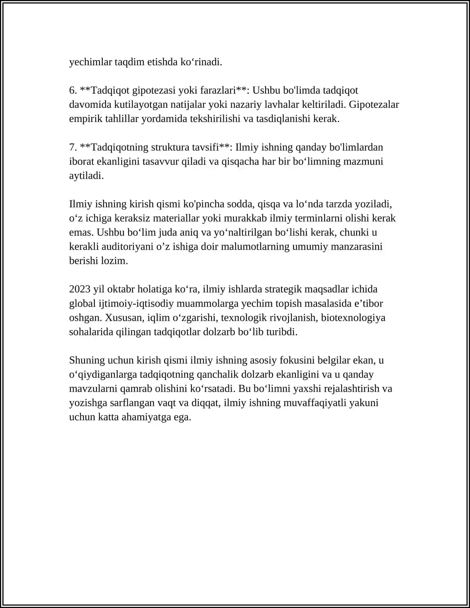 ILMIY ISHLARNING TARKIBIY-TUZILMAVIY XUSUSIYATLARI. IMIY ISHLARNING TUZILMAVIY XUSUSIYATLARI 4