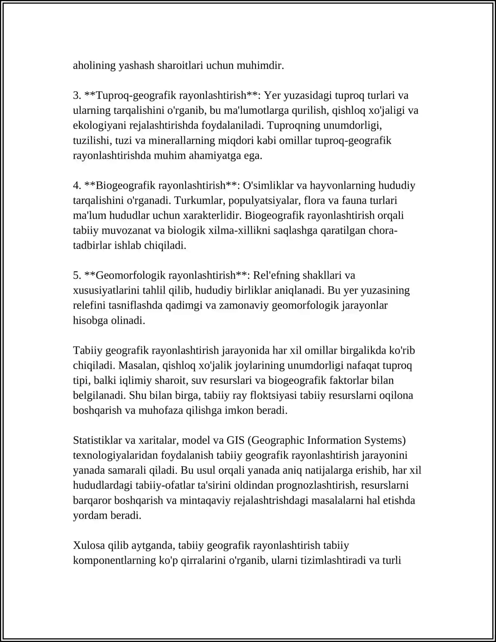 TABIIY GEOGRAFIK RAYONLASHTIRISH 4