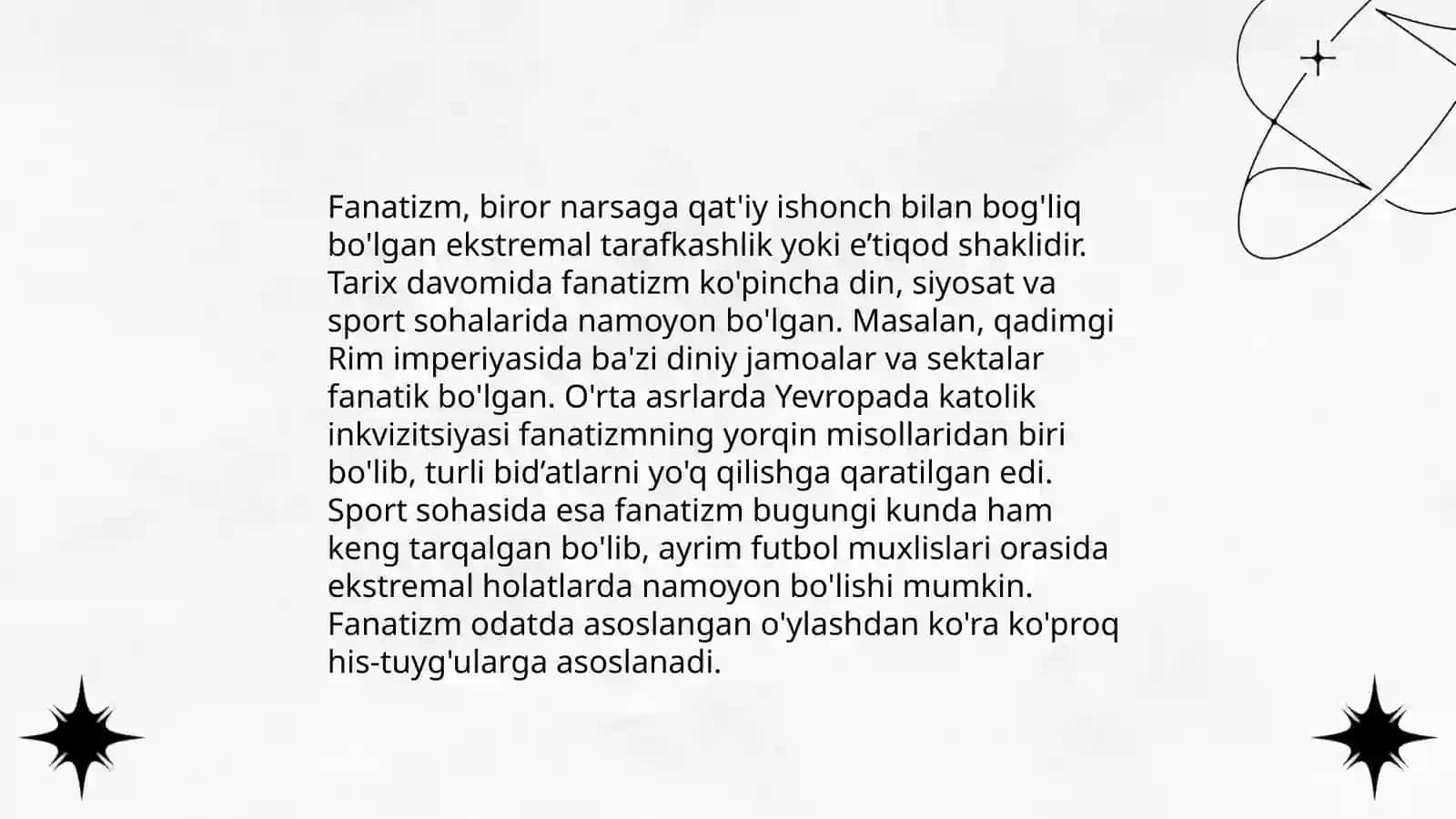 Diniy aqidaparastlik fanatizm ekstremizm paydo bölishining ijtimoiy tarixiy zamonlari va rivojlanishi 4