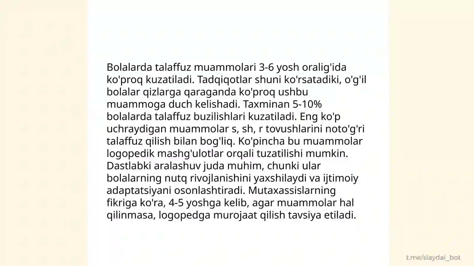Talaffuzning yoshga bogʻliq xususiyatlarini bartaraf etish 4