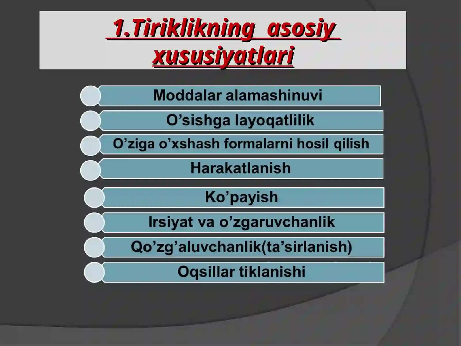 O'simlik va hayvonot dunyosining paydo bo'lishi 4